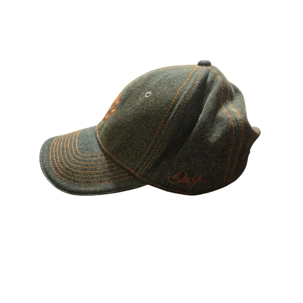 Dale Earnhardt Jr #8 Budweiser Denim Chase Authentics NASCAR Cap Orange Stitch